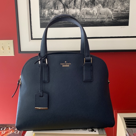 kate spade MATCHING SET! Purse & Wristlet + Wallet NWT Navy Blue - Picture 10 of 14